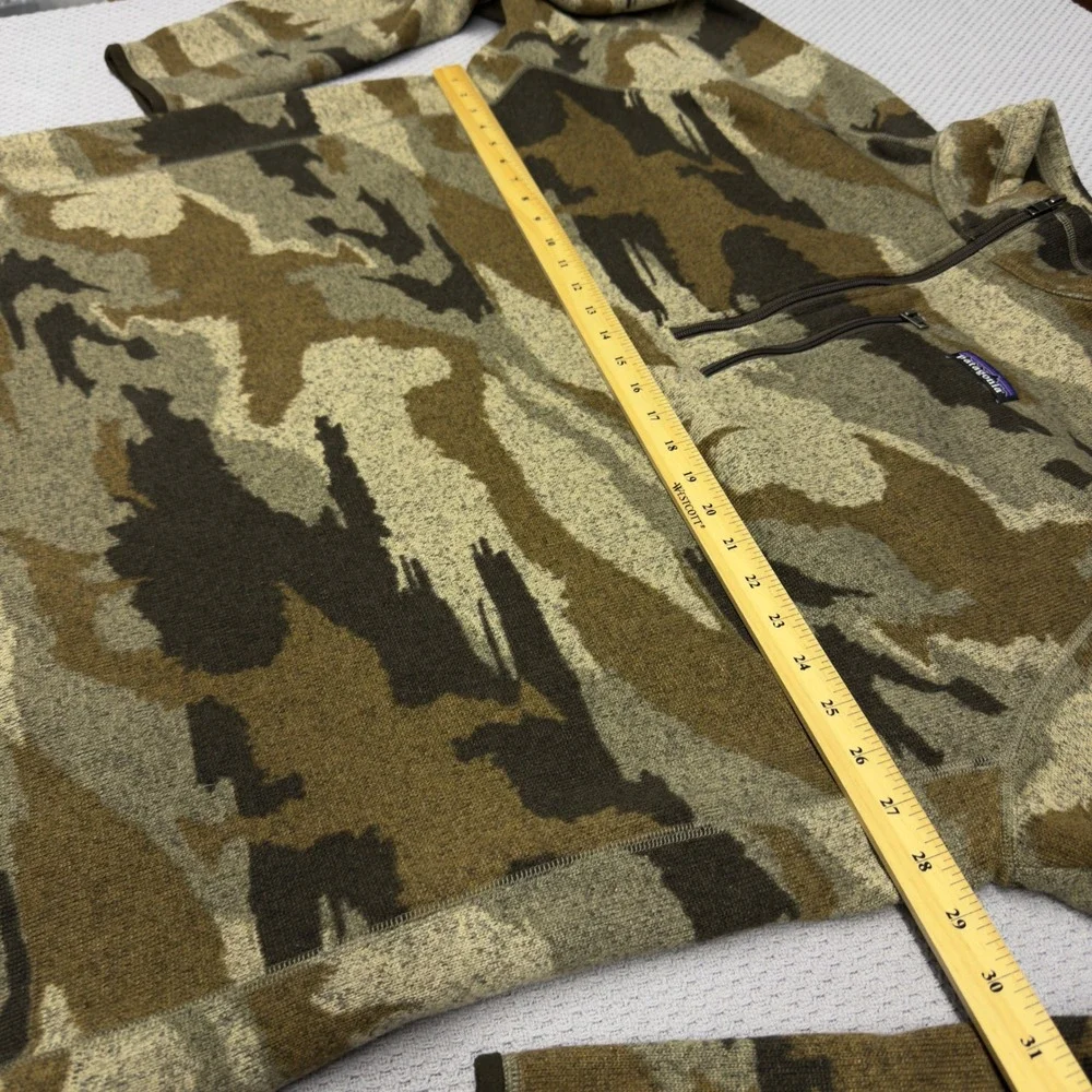 Patagonia Better Sweater 1/4 Zip Pullover Mens 3XL Camo Fleece Jacket Outdoor